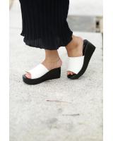 HA054 Platform Sandals White