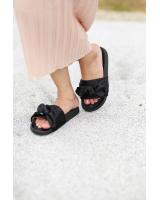 HA055 Ribbon Sandals Black