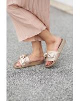 HA055 Ribbon Sandals Brown