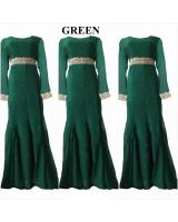 JW5009 Lace Mermaid Dress Green