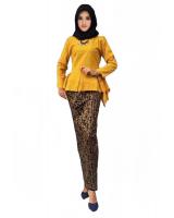 JW5017 Fishtail Peplum Set Mustard