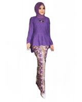 JW5018 Fishtail Peplum Set Purple