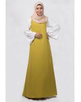 JW5019 Long Slip A-Cut Dress Mustard