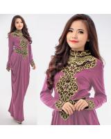 JW5002 Korea Jubah Dress Dusty Purple