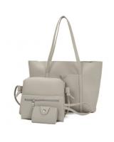 RD90012 Women Fashion Tote Bag Light Grey