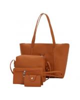 RD90012 Women Fashion Tote Bag Brown