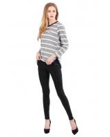 QA-300 Pretty Stripe Top White