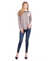 QA-300 Pretty Stripe Top Red