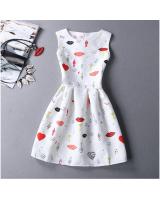 WD21028 Fashion Sleeveless Dress White