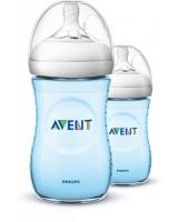 BO6005 Phillip Avent Natural Bottle (9oz / 260ml) Twin Pack Blue