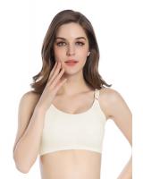 FW152 Seamless Ice Silk Sport Bra-beige white