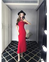 GW2215 Unique Maxi Dress Red