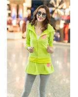 WJ21121 Stylish Jacket and Skirt Pant Set Green