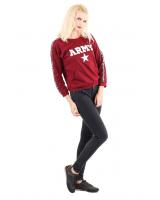 QA-356 Ladies Printed Shirt Maroon