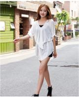 WT21190 Fashion Chiffon Top White