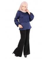 QA-365 Muslimah Lace Blouse Blue