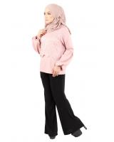 QA-365 Muslimah Lace Blouse Dust Pink