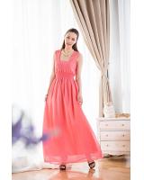 WD21173 Elegant Chiffon Dress Pink