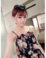 JW5028 Lovely Floral Dress Black