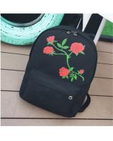 KW80291 Rose Printed Backpack Black