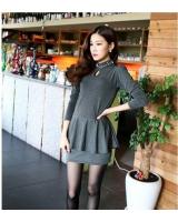 SD21394 Korea Fashion Dress Grey