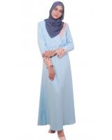 MH018 Pretty Jubah Soft Blue