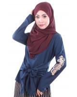 MH055 Fashion Blouse Navy Blue