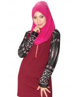 MH108 Charming Blouse Maroon