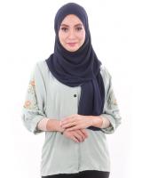MH134 Embroidery Blouse Soft Green