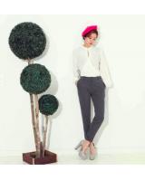 WT21478 Korea Fashion Top White