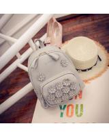 KW80341 Flowers Cute Backpack Light Grey