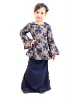 QA-421 Lovely Kids Baju Kurung Navy Blue
