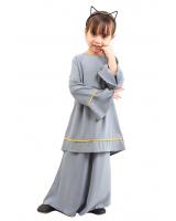 QA-426 Kids Modern Baju Kurung Grey