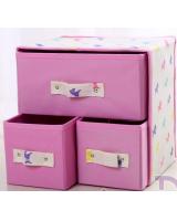 HL1011 3 in 1 DIY Storage Box Pink Horse