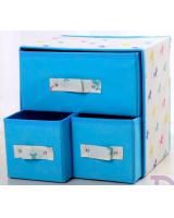 HL1011 3 in 1 DIY Storage Box Blue Horse