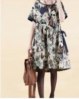 WD5860 Fashion Floral Dress Blue