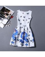 WD21555 Sweet Rose Dress Blue