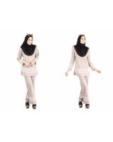 QA-455 Muslimah Set Wear Light Grey