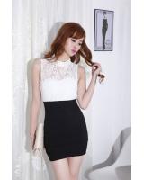 WD21592 Bodycon One Piece Dress White