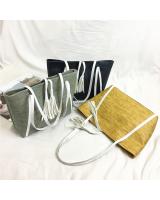 KW80361 Women Tassel Tote Bag Grey