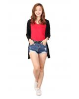 QA-462 Casual Ladies Cardigan Black