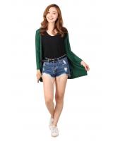 QA-462 Casual Ladies Cardigan Green