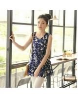 WD21725 Sweet Floral Dress Blue