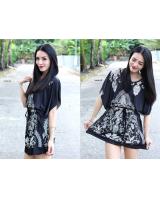 QA-473 Ladies Beach Kaftans Black