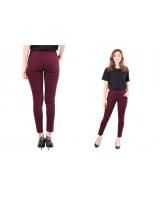 QA-482 Women Plus Size Pants Maroon