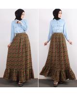 JW5032 Trendy Top & Skirt Set Light Blue