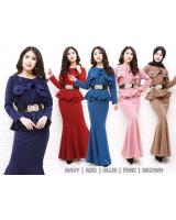 JW5052 Pretty Peplum Dress Brown