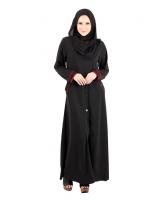 QA-486 Muslimah Stylish Jubah Black