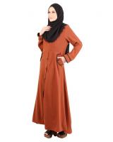 QA-486 Muslimah Stylish Jubah Brown