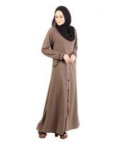 QA-486 Muslimah Stylish Jubah Coffee